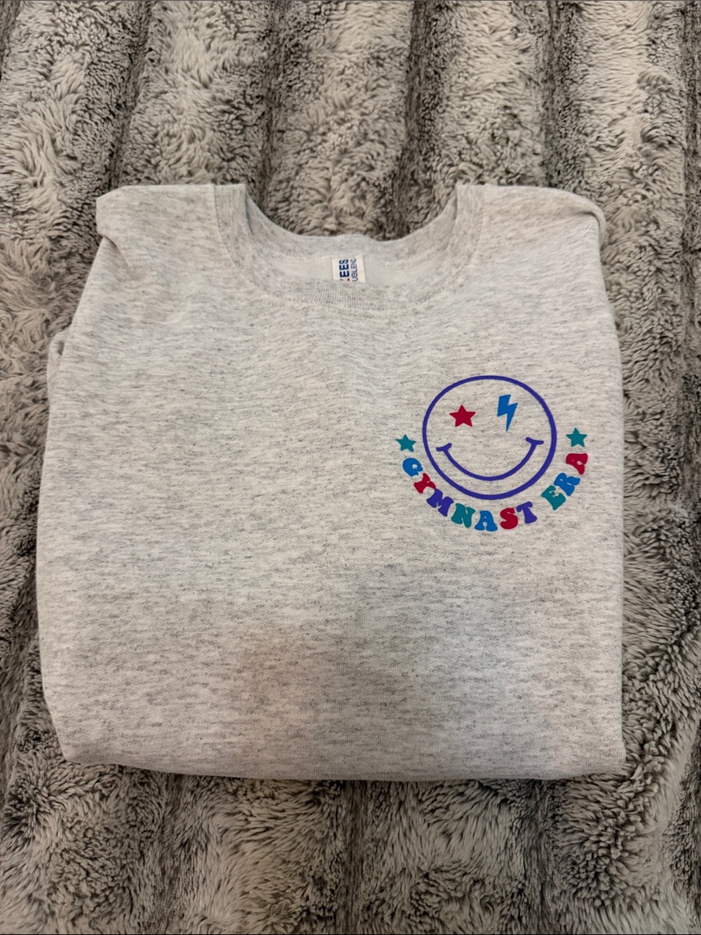 Jerzees Girls Gymnastics Crewneck "In My Gymnastics Era" - size Large